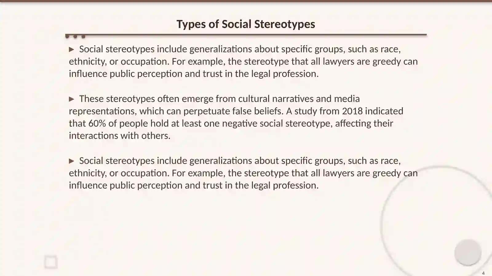 Stereotip turlari stereotipni o’zlashtirish 4