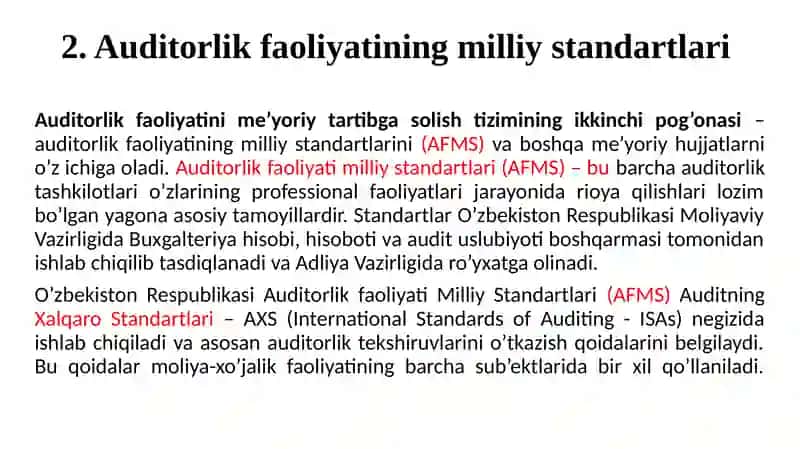 Auditorlik standartlari va auditning uslubiyati 4