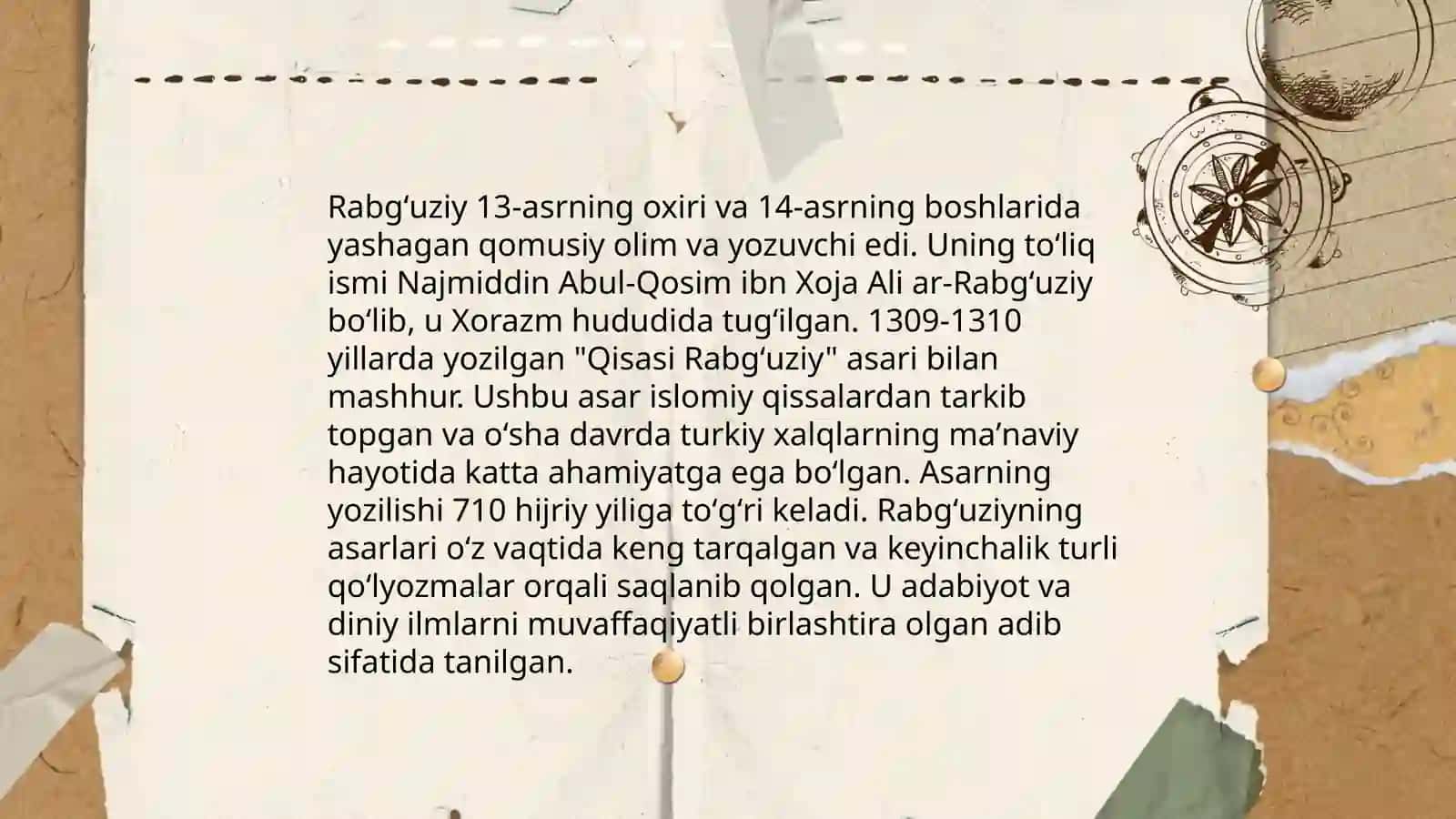 Qissasi Rabgʻuziy asari 4