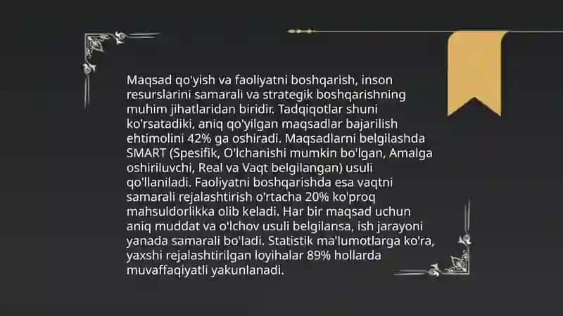 Motivatsiya va Faoliyatni Baho Berish 4