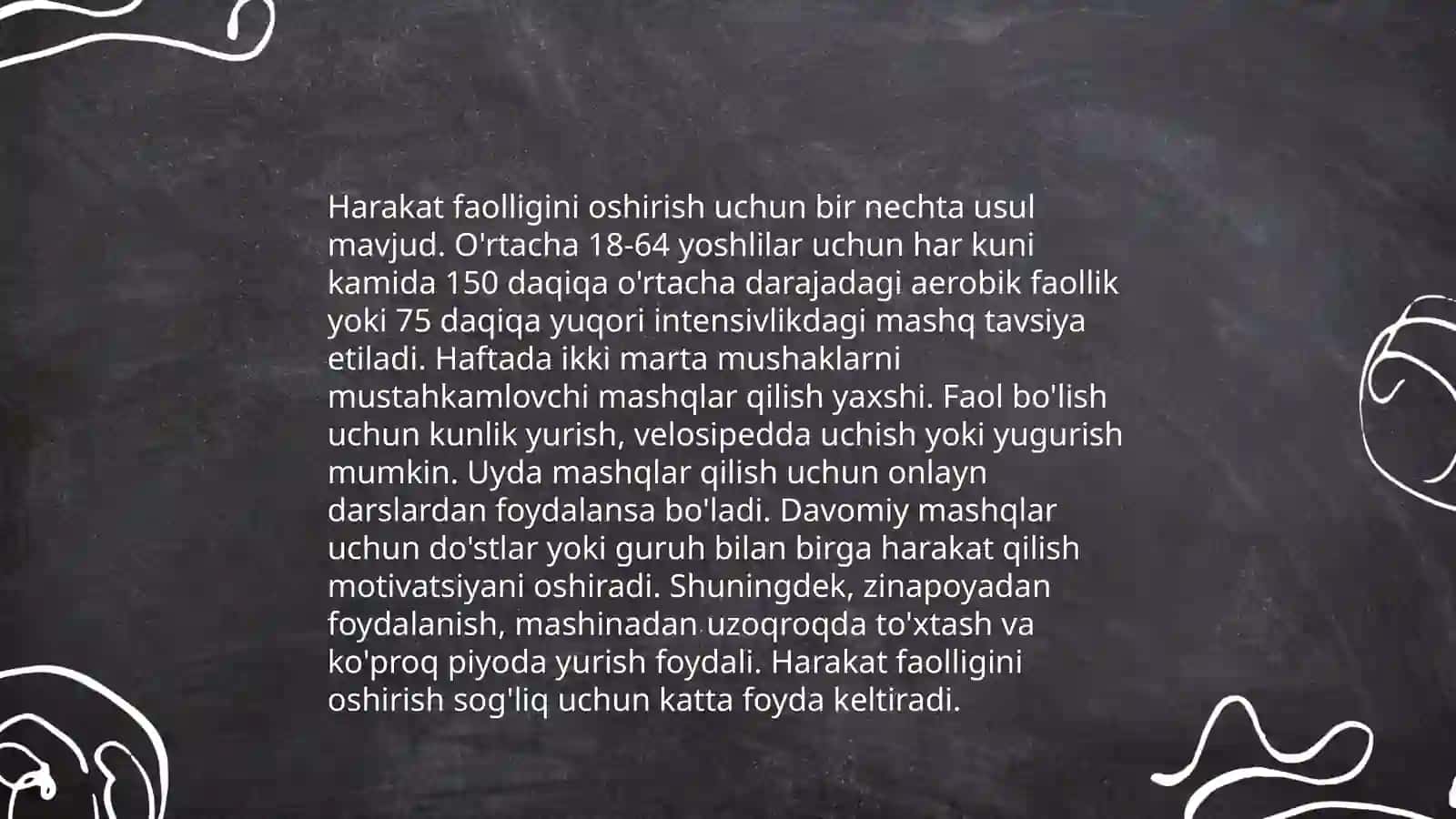 Harakat faolligi va jismoniy sog'liq 4