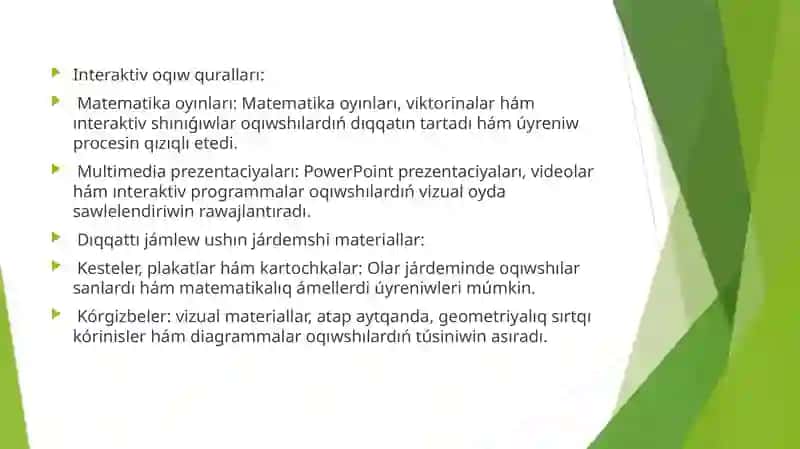 Matematika o'qish qurallari 4