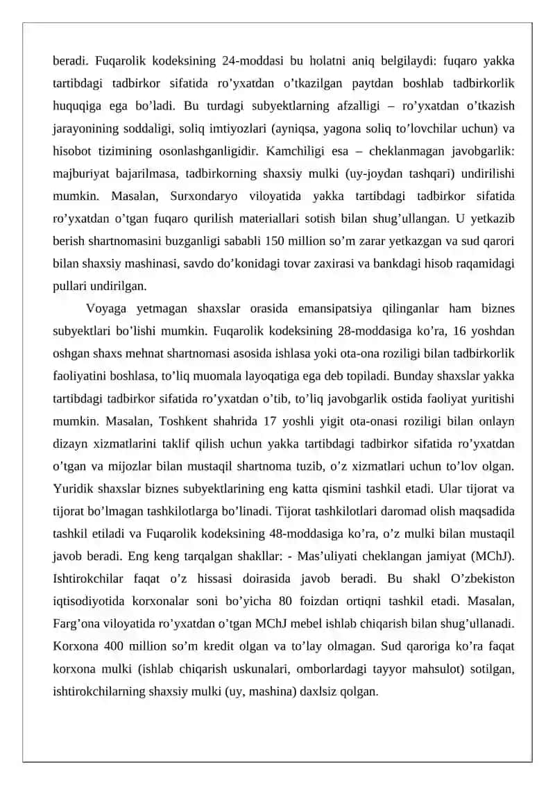 Biznes subyektlarining javobgarligi 4