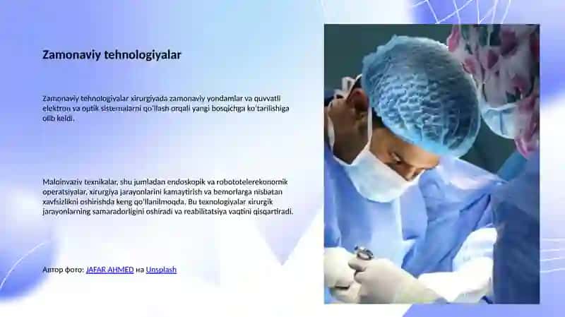 Xirurgiya asoslari: usullar va texnologiyalar 4