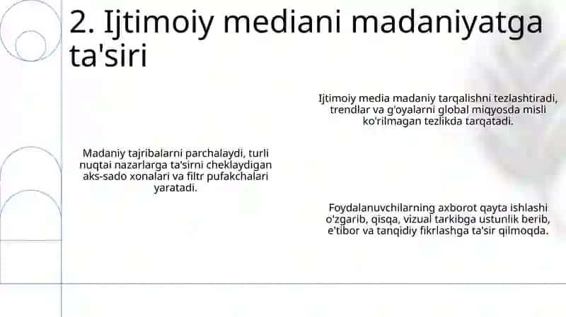Axborot matnlar bilan ishlash media va madaniyat 4
