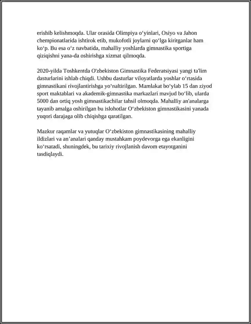 OʻZBEKISTONDAN GIMNASTIKANING RIVOJLANISH TARIXI 4