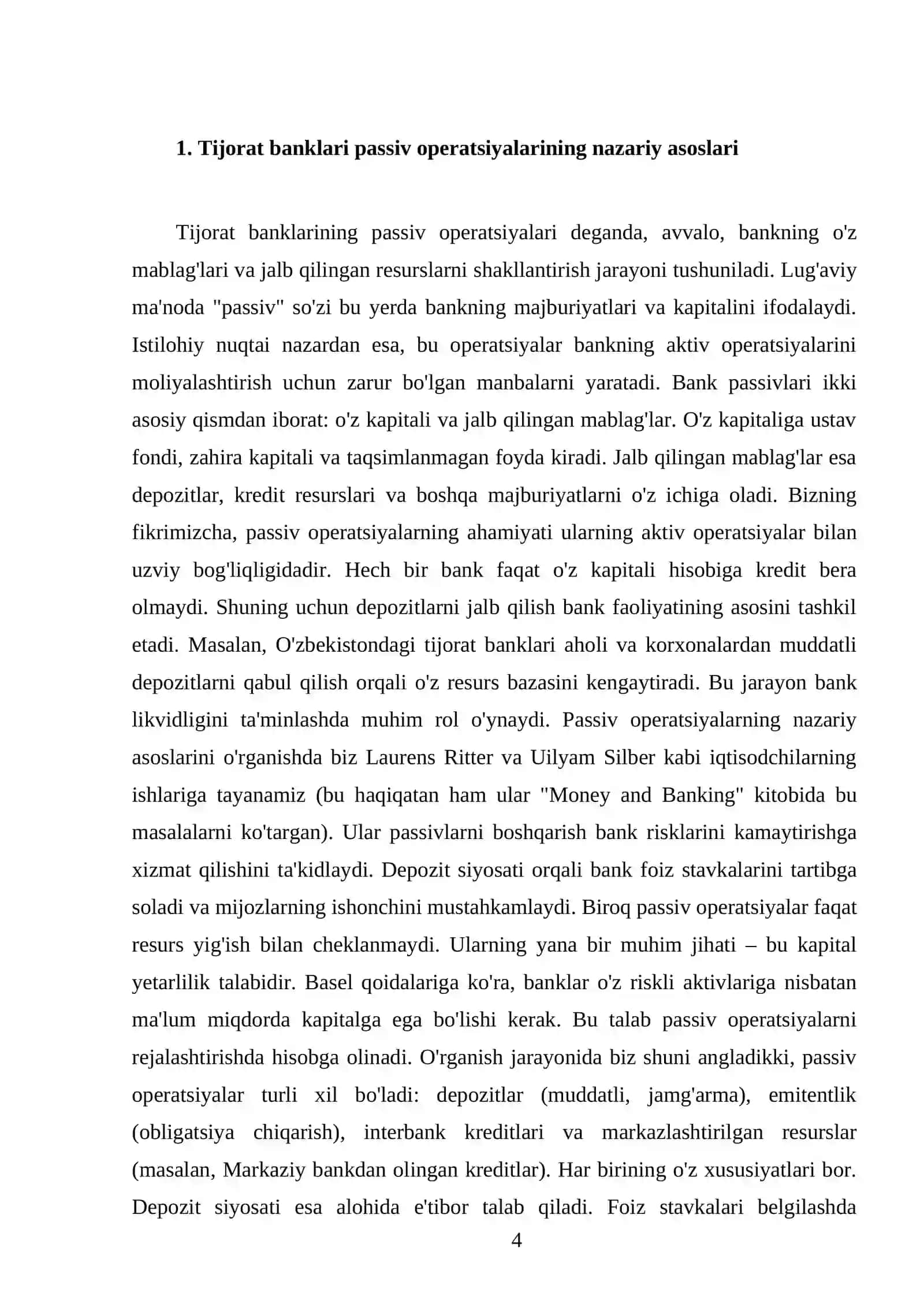 Tijorat banklarining passiv va aktiv operatsiyalari 4