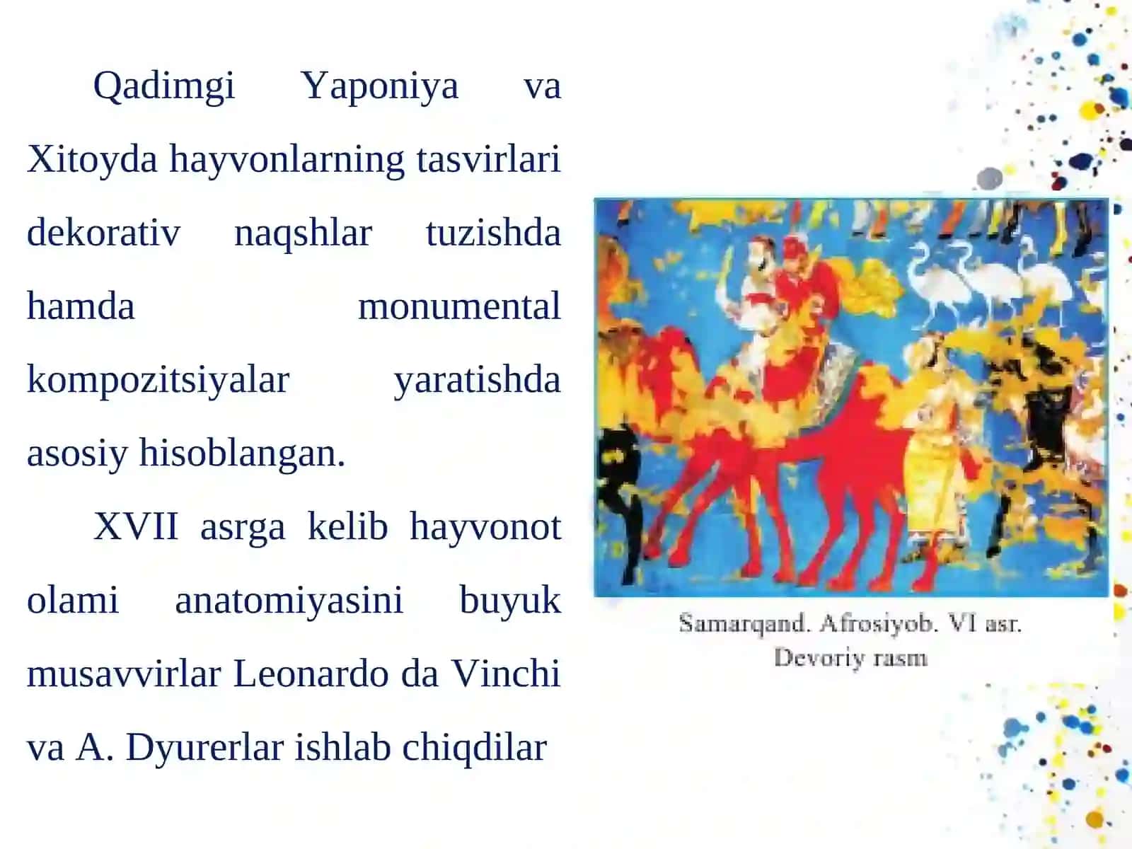 Tasviriy san'at fanidan Animalistik janr taqdimoti 4