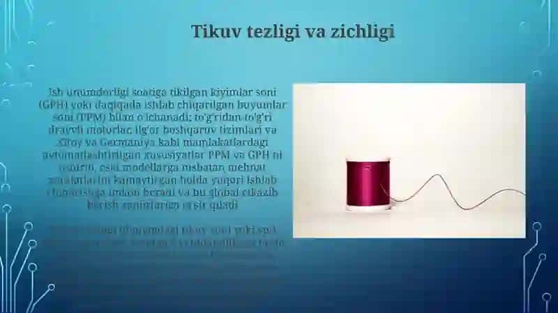Zamonaviy tikuv mashinalarining ish unumdorligi 4