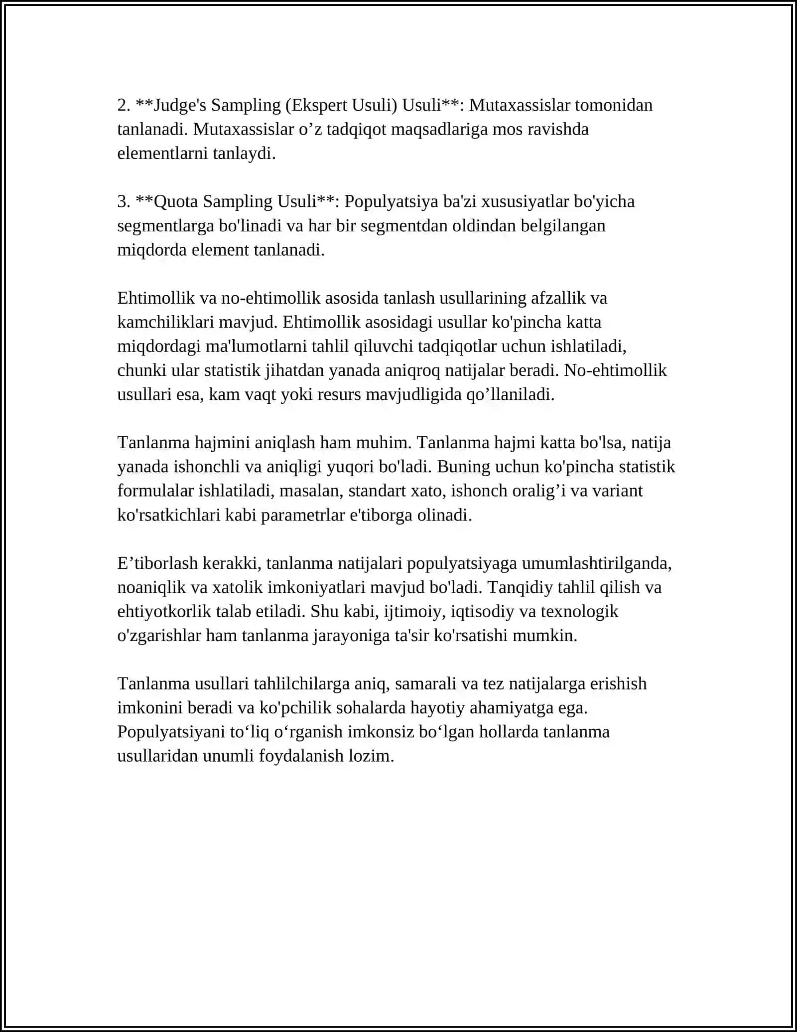 STATISTIK TEKSHIRISH USULLARI VA BOSQICHLARI 4