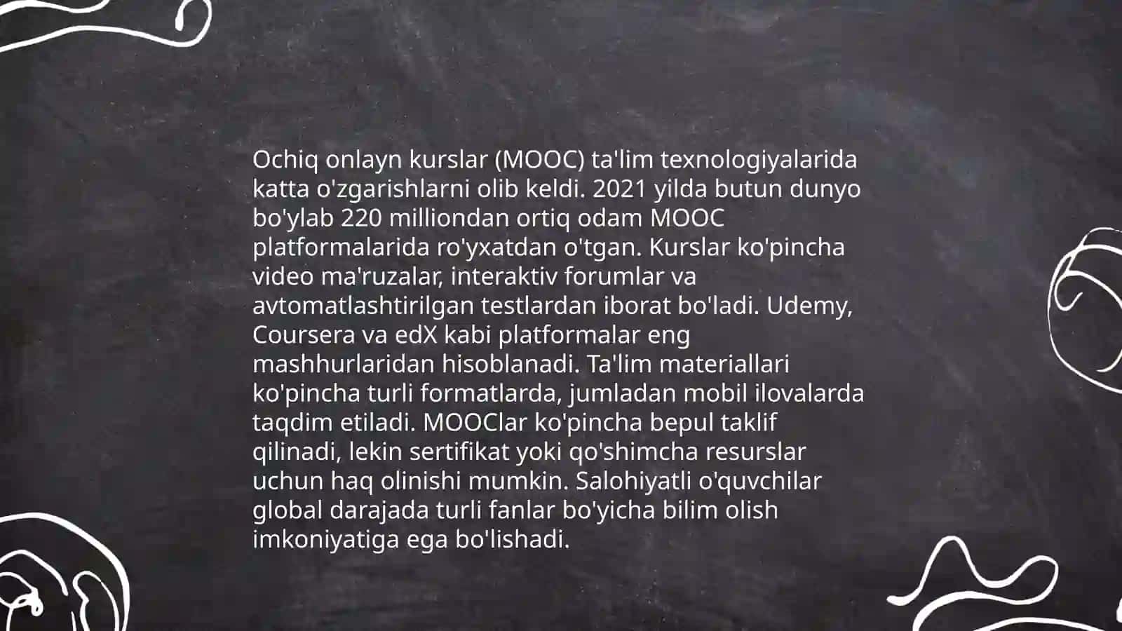 Ochiq ommaviy onlayn kurslar 4