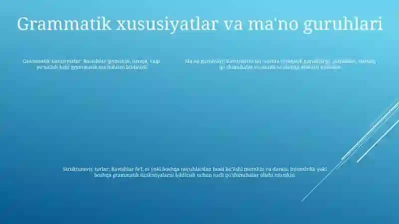Ravishning Ta'Rifi Leksik Grammatik Xususiyatlari 4