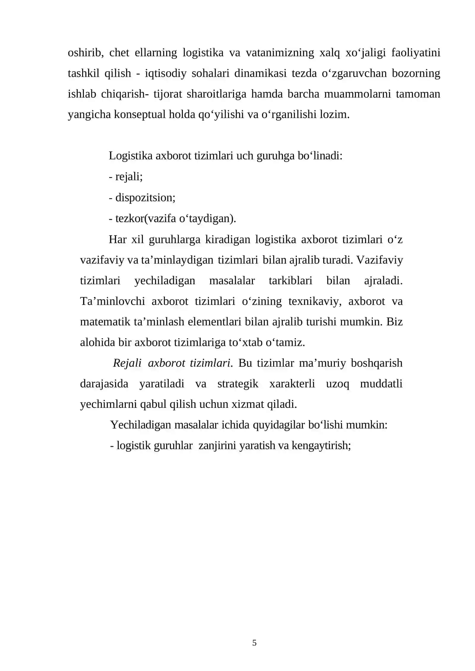 Logistik axborot tizimlarining turlari 4
