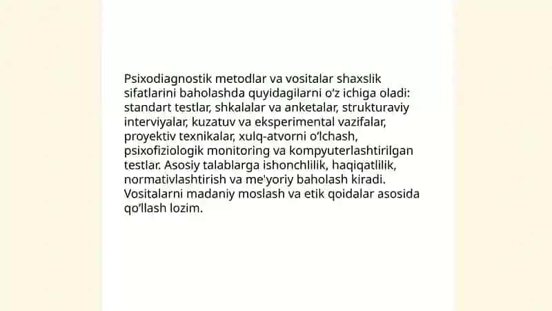 Shaxslik sifatlari psixodiagnostikasi 4