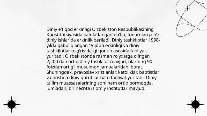 Vijdon va eʼtiqod erkinligining tarifi 4