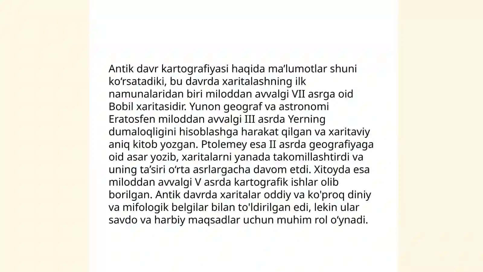 Tarixiy kartografiyaning shakllanishi va taraqqiyoti 4