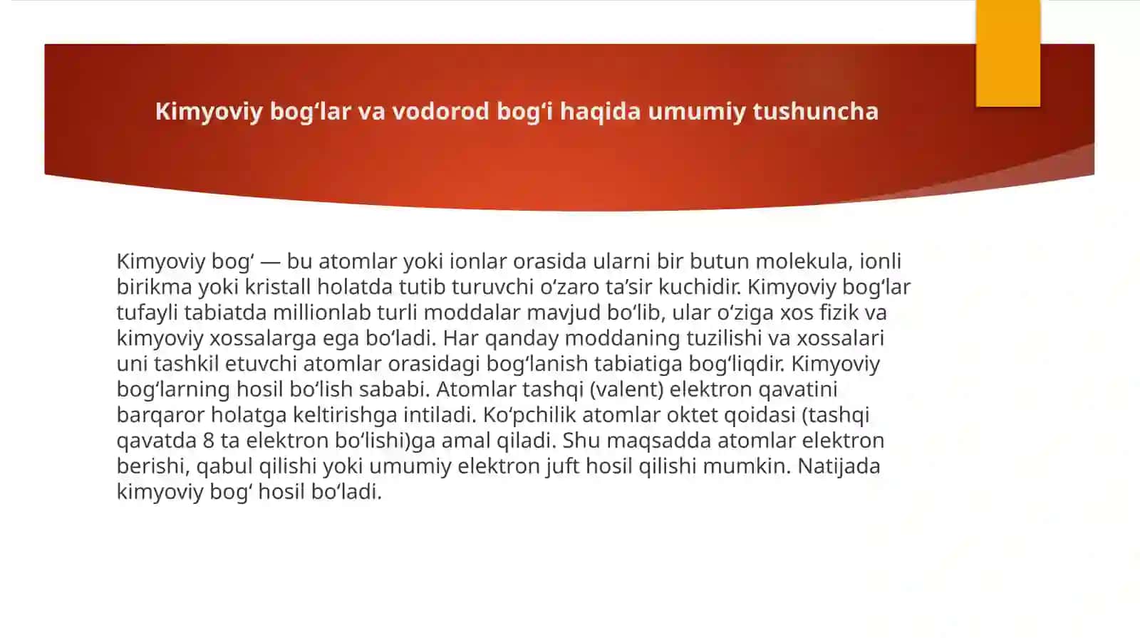 Vodorod bog‘i, uning hosil bo‘lish shartlari va ahamiyati 4