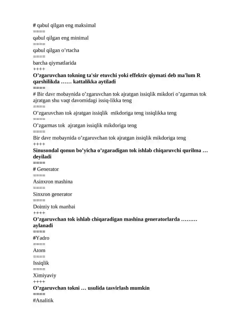 Elektr zanjir deb ………………………………………………ga aytiladi 4