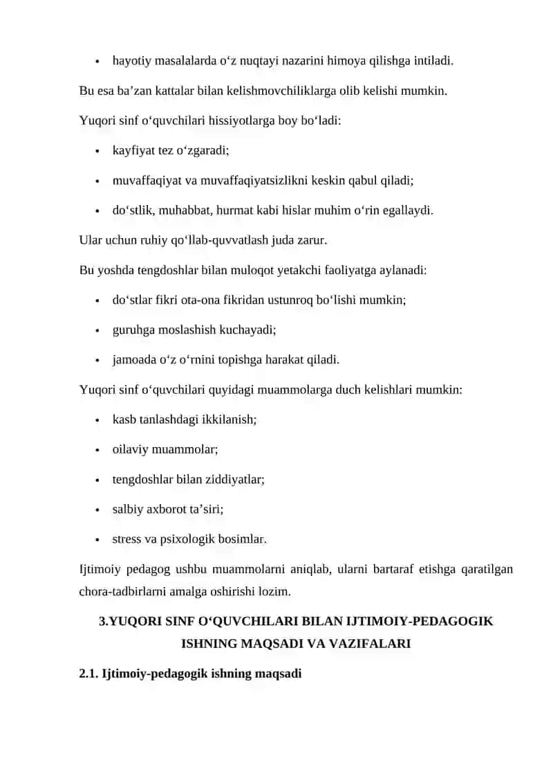 Yuqori sinflar uchun ijtimoiy-pedagogik ish 4