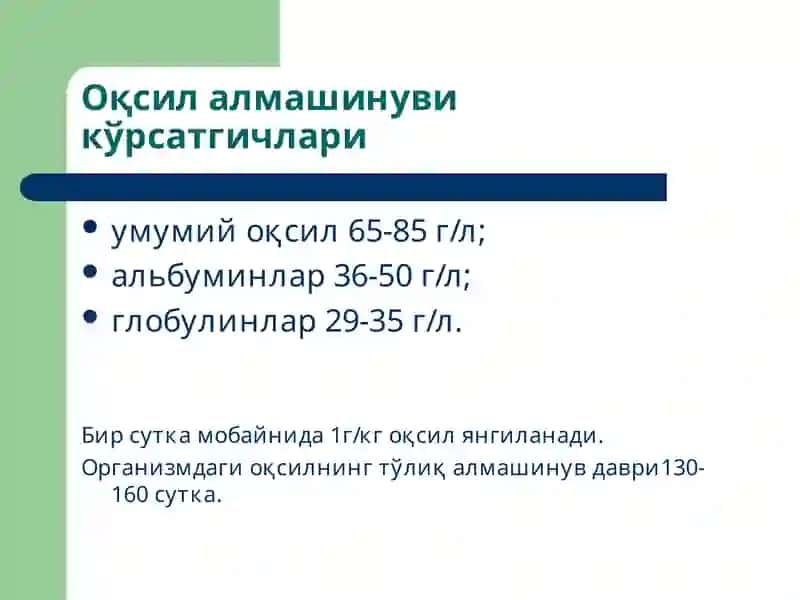 Оқсил алмашинуви 4