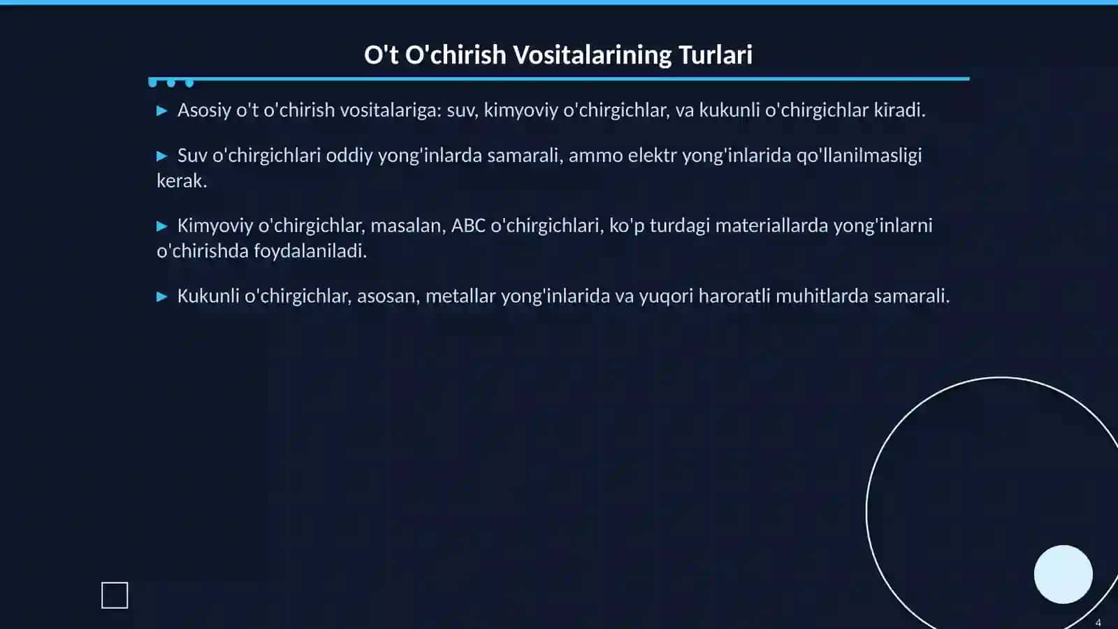 O't O'chirish Vositalarining Turlari 4