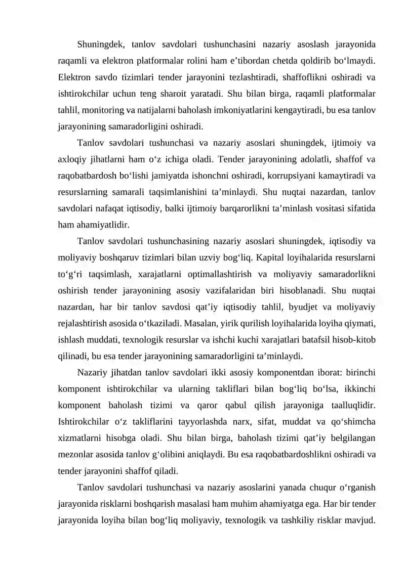 Kapital va qurilishda tanlov savdolari 4