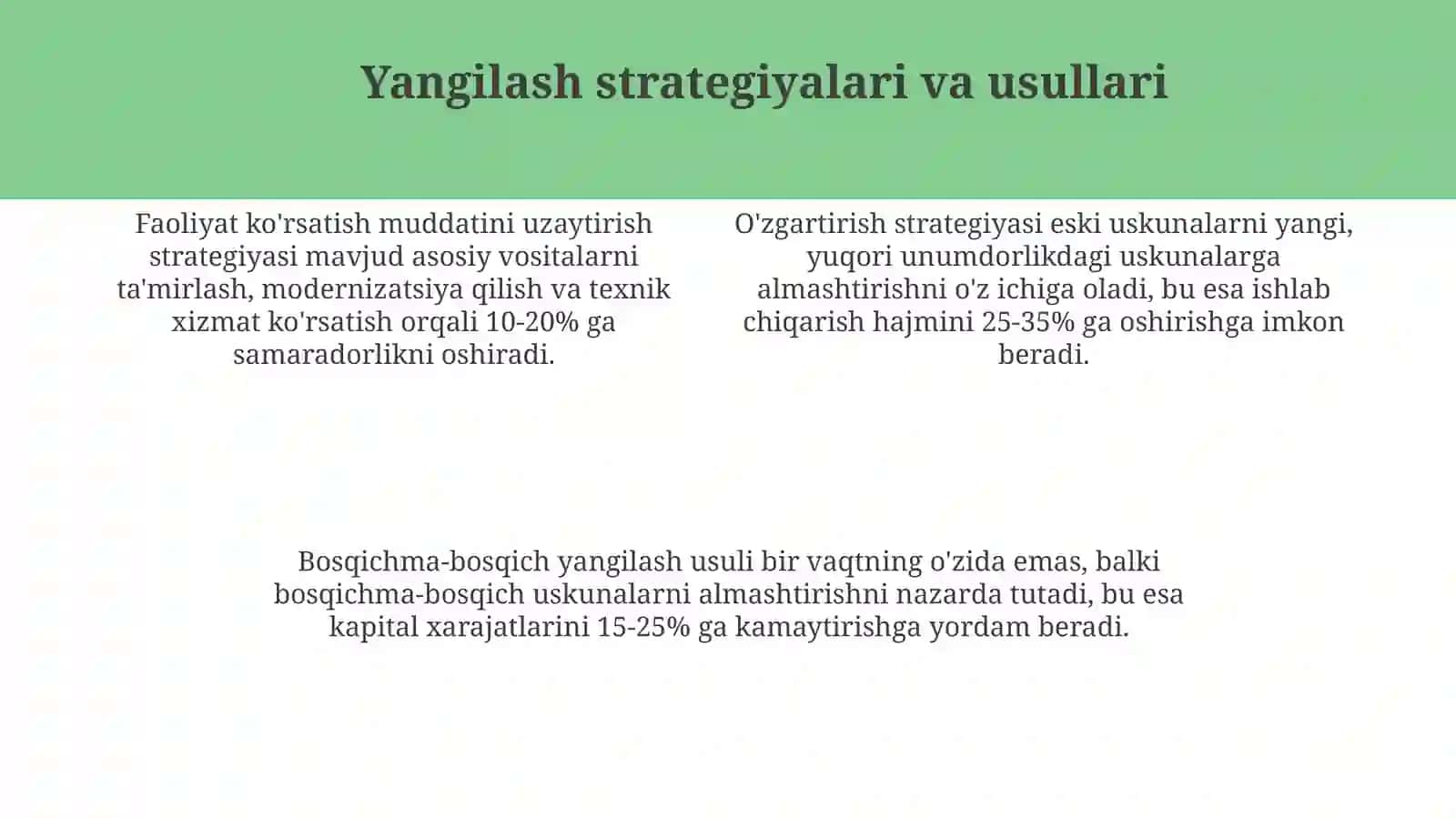 Asosiy vositalarning eskirishi va yangilanish sabablari 4