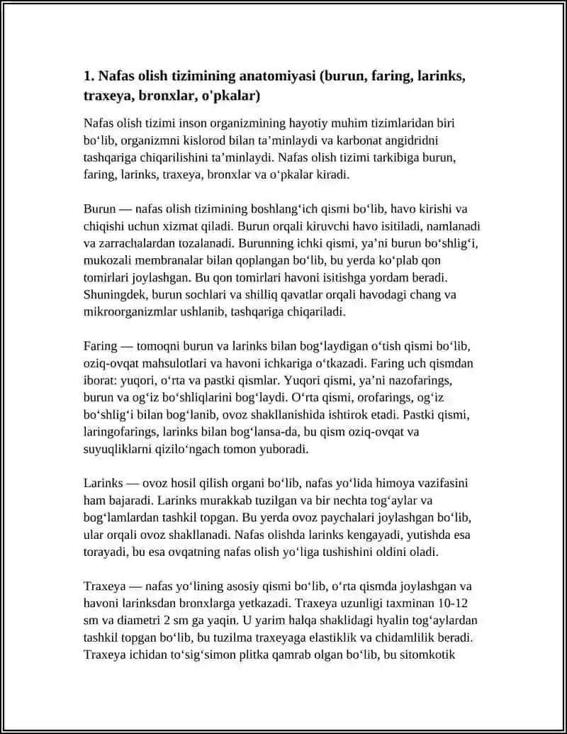 NAFAS OLISH TIZIMI 4