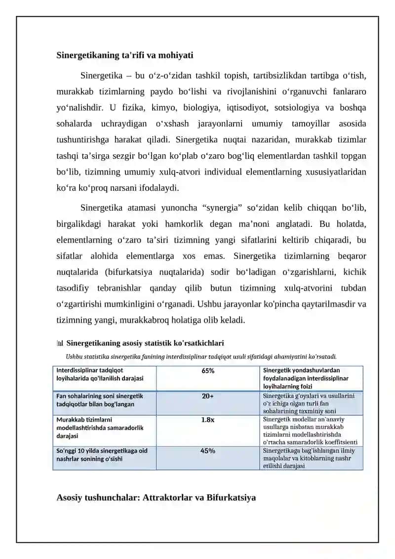 Sinergetika fanlararo ilmiy tadqiqot metodi 4