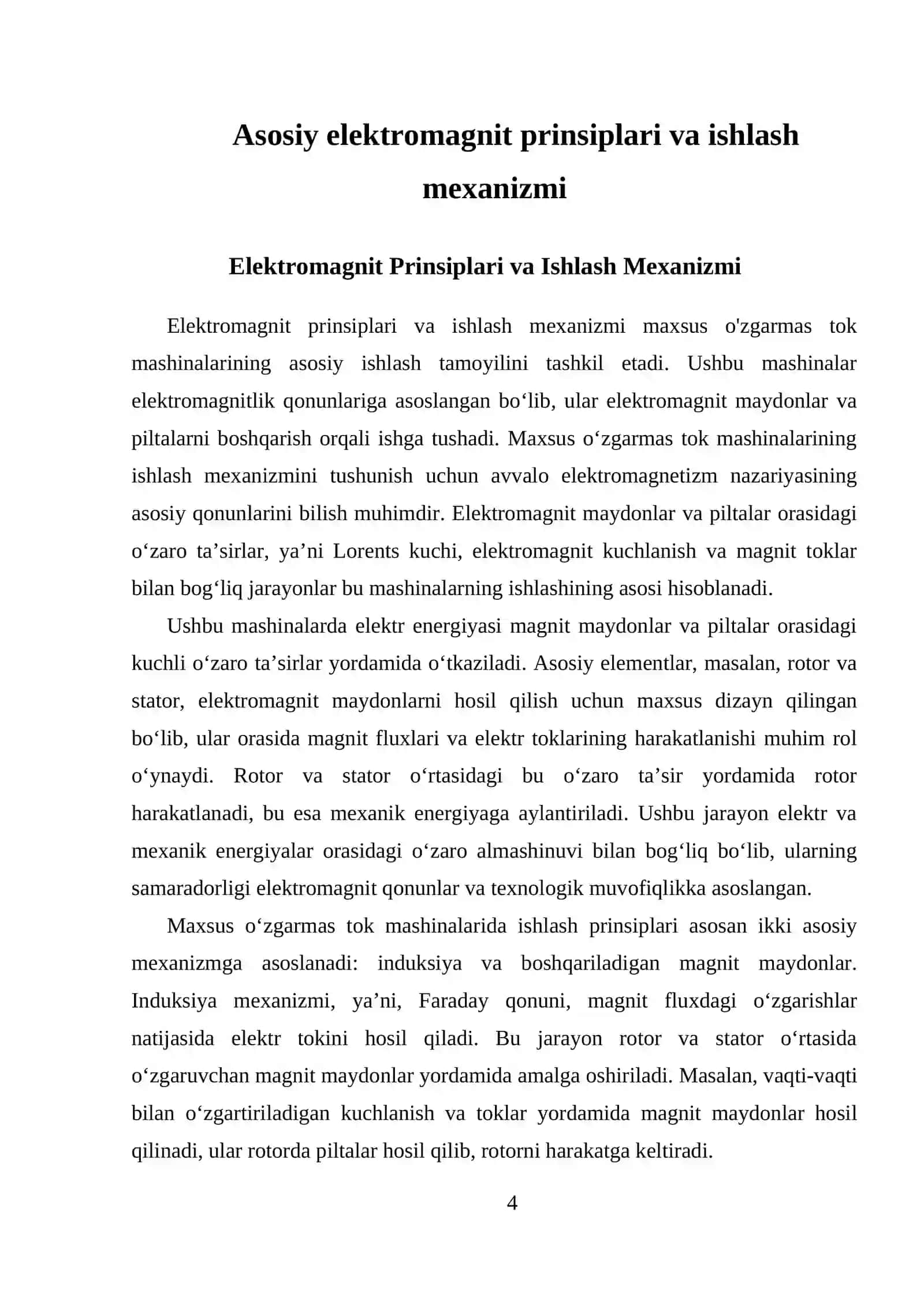 Maxsus o'zgarmas tok mashinalari 4