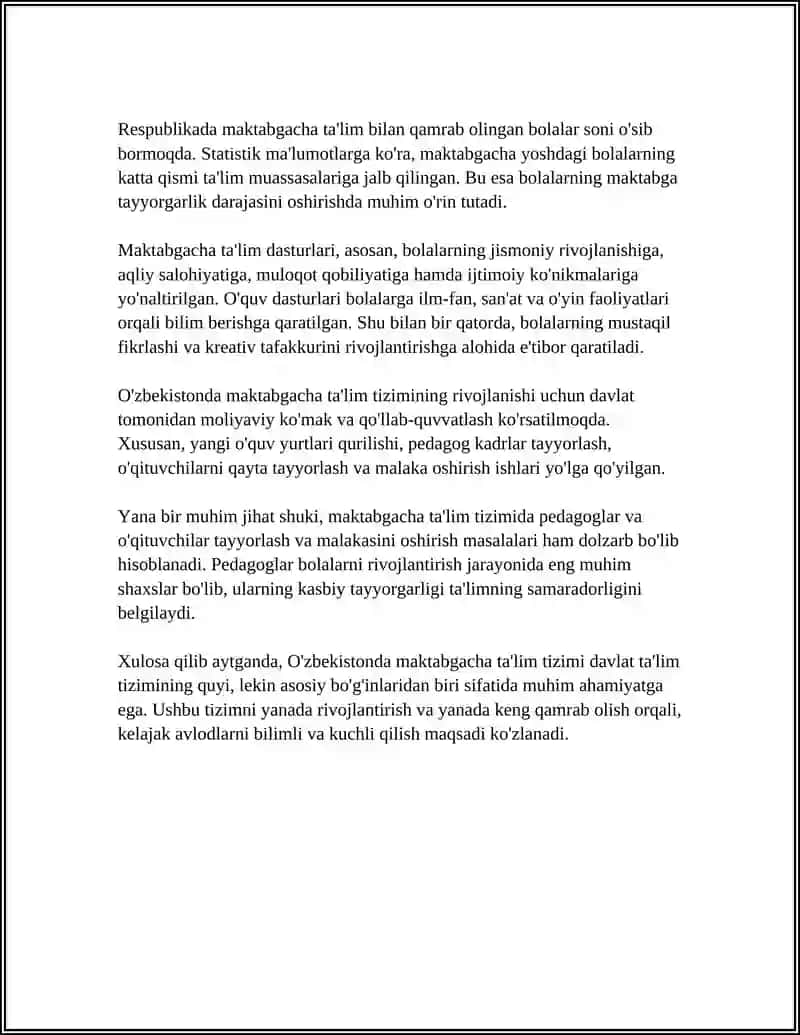 O'ZBEKISTONDAGI TA'LIM BOSQICHINING QUYI TIZIMI 4