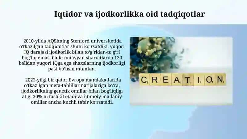 Iqtidor va kireativlik 4
