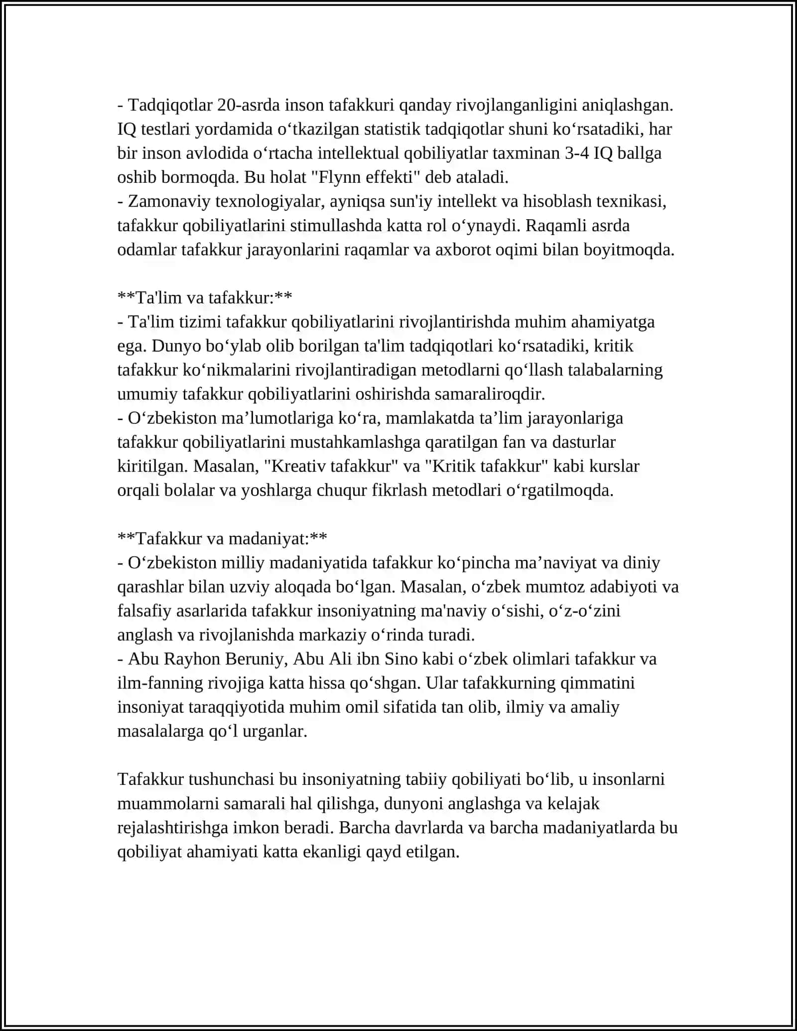 TAFAKKUR MAVZUSIDA SLAYD TAYYORLASH 4