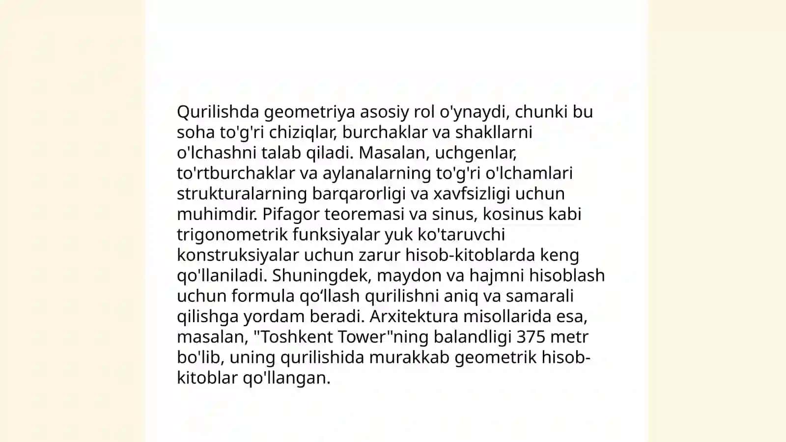 Geometriyaning hayotga tadbiqlari 4