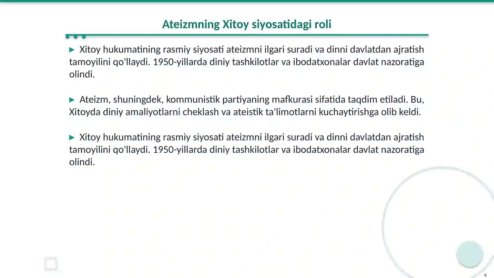 Xitoyda ateizm kommunistik mafkura 4