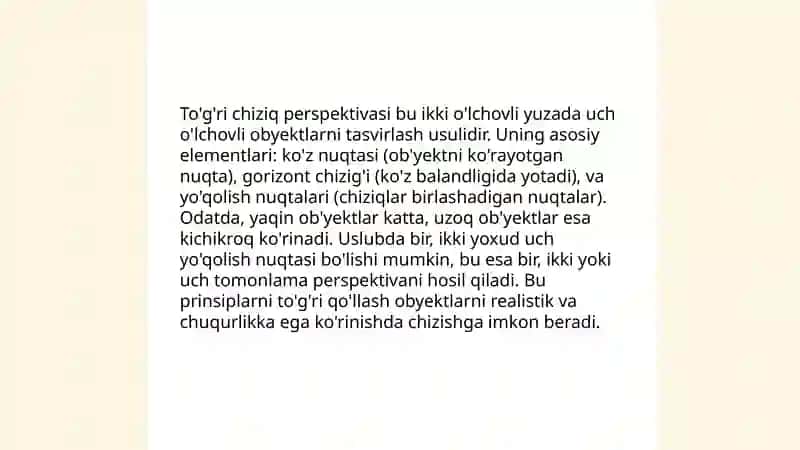 To’g’ri chiziq perspektivasi 4