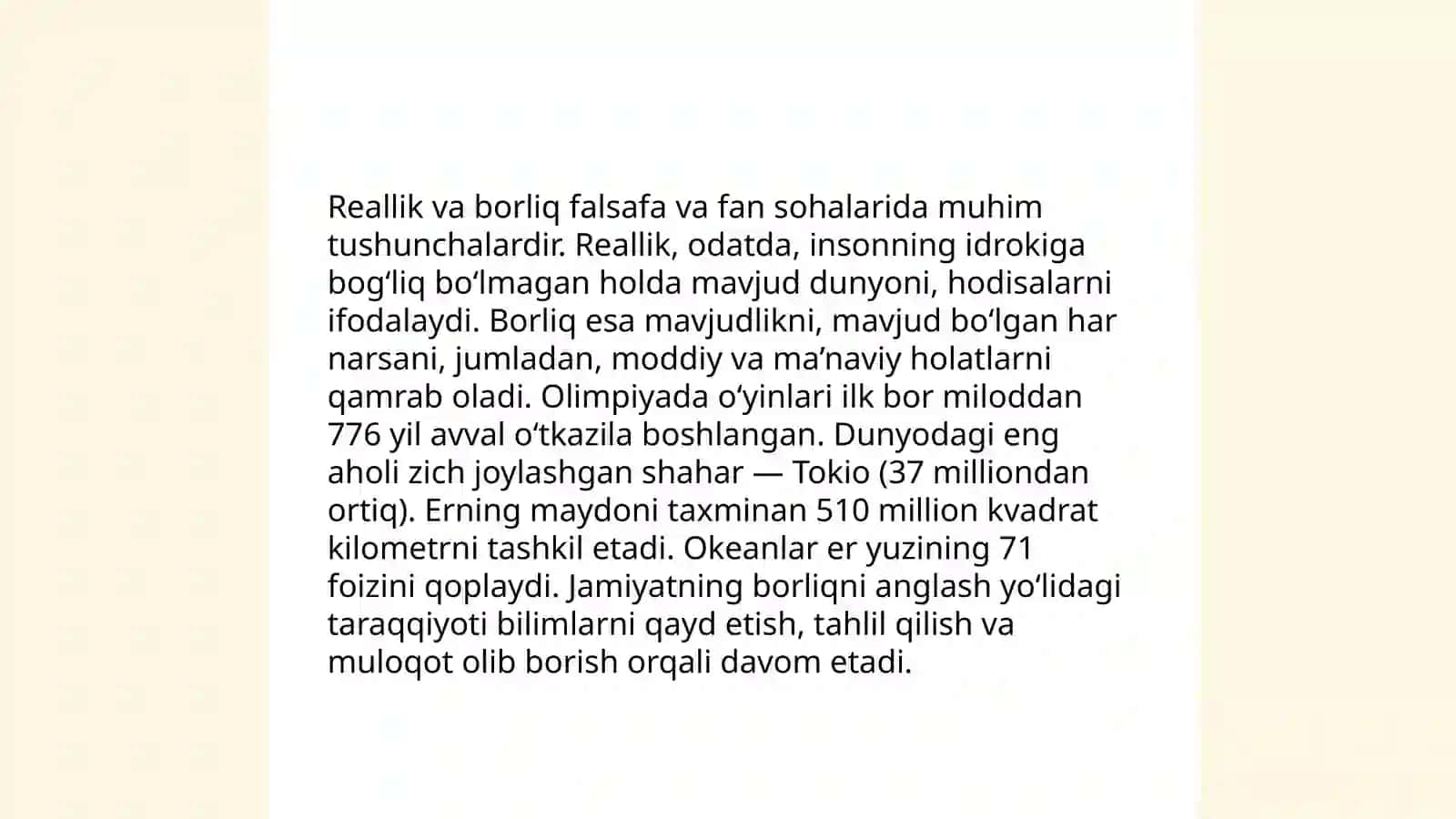 Borliq falsafasi 4