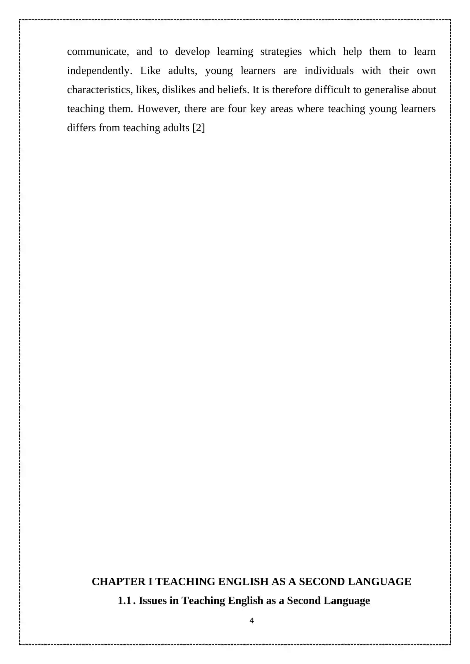 TEACHING ENGLISH AS A SECOND LANGUAGE 4