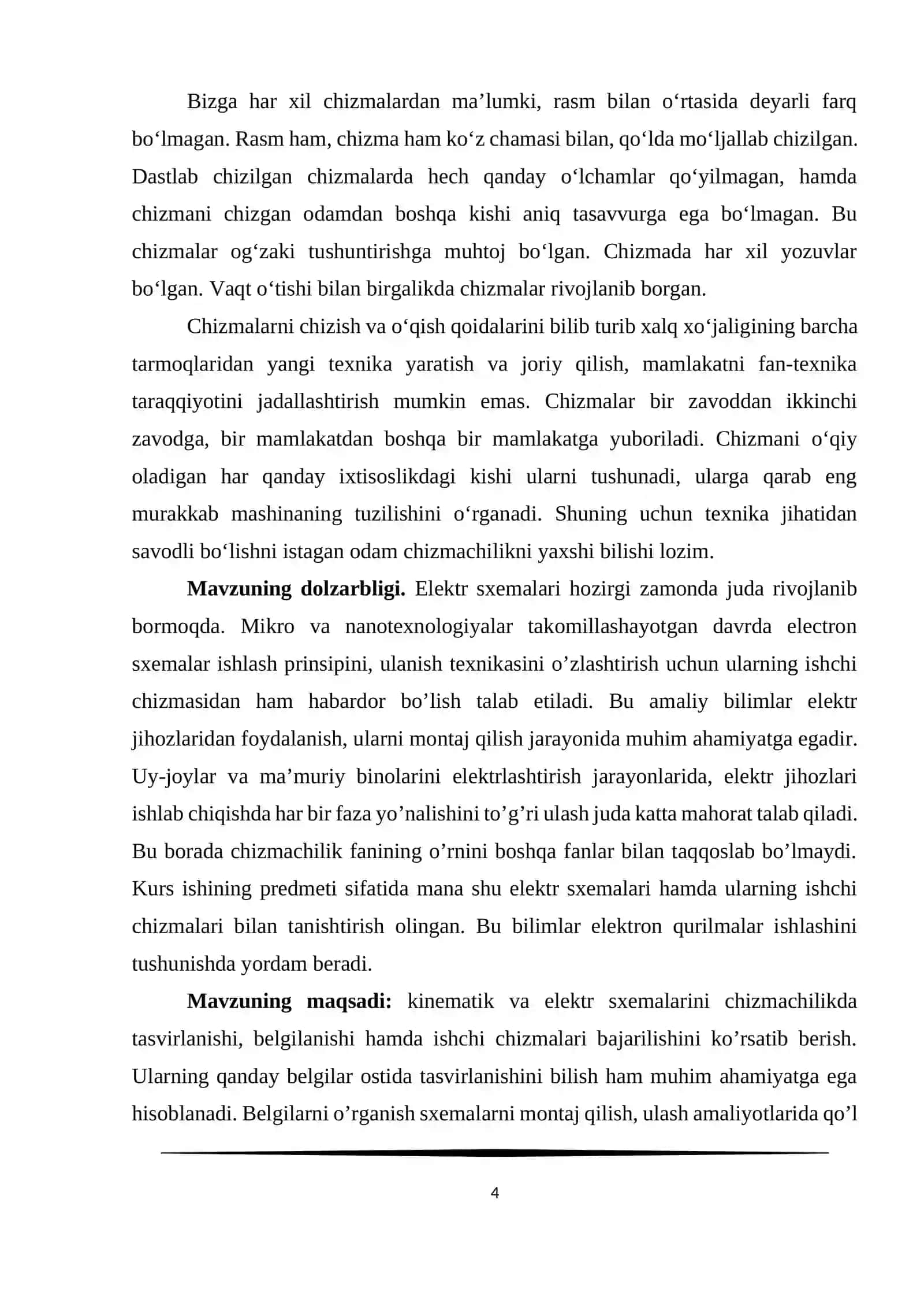 Kinematik sxemalar (0‘zDSt 2.702: 2003) 4