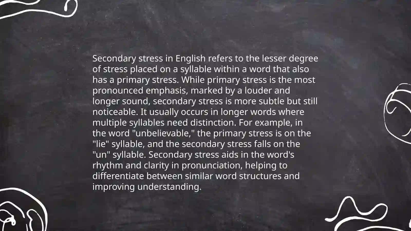 Primary and Secondary Stress in English 4