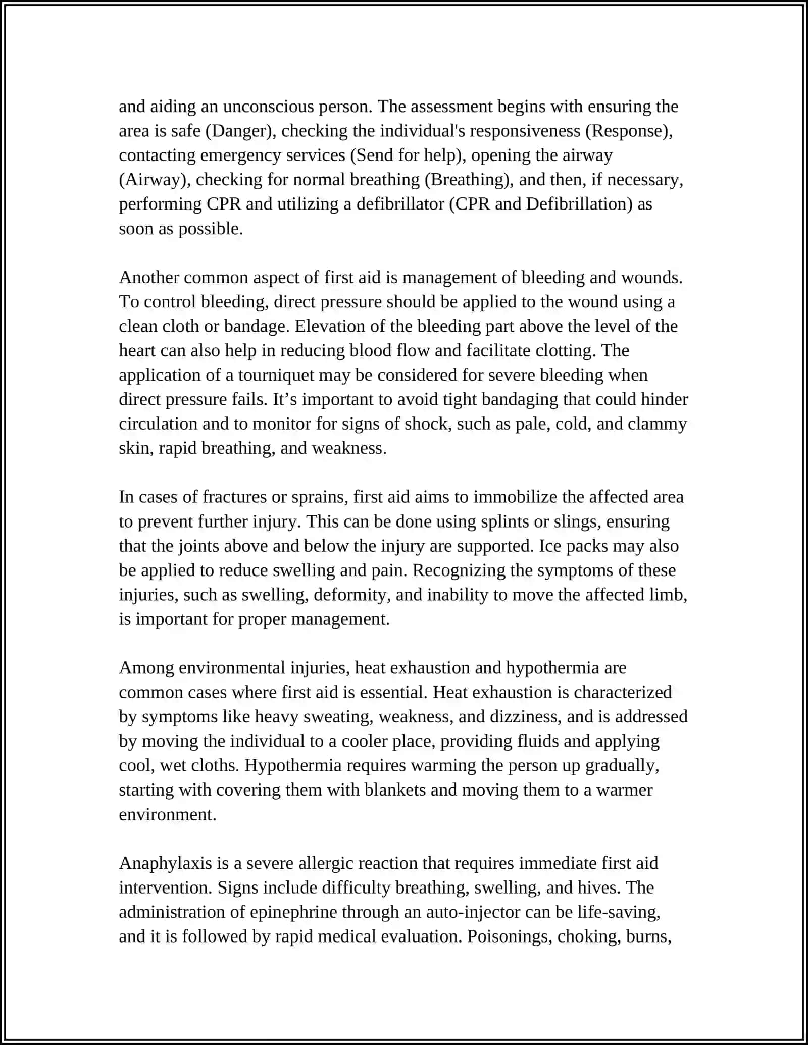 Theme: A FIRST AID MANUAL 4