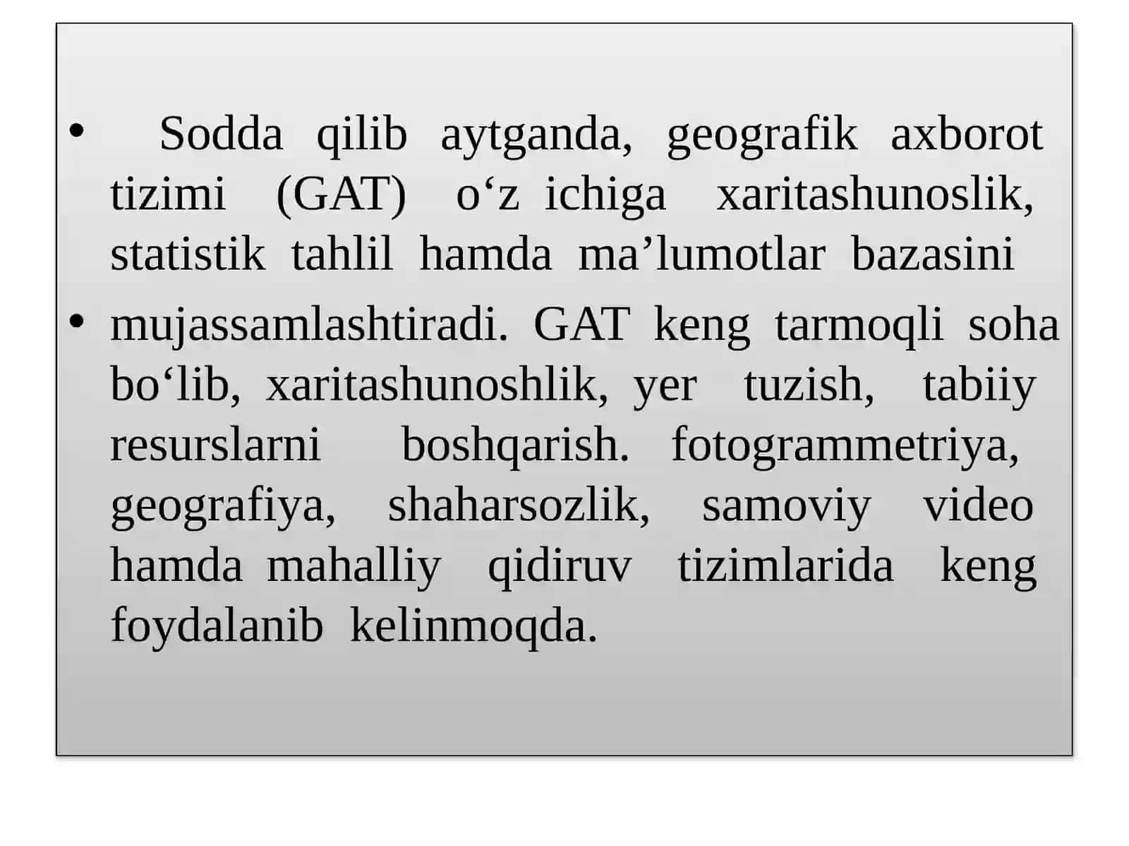 TARIXIY TADQIQOTLARDAGEOGRAFIKAXBOROT TIZIMLARINING 4