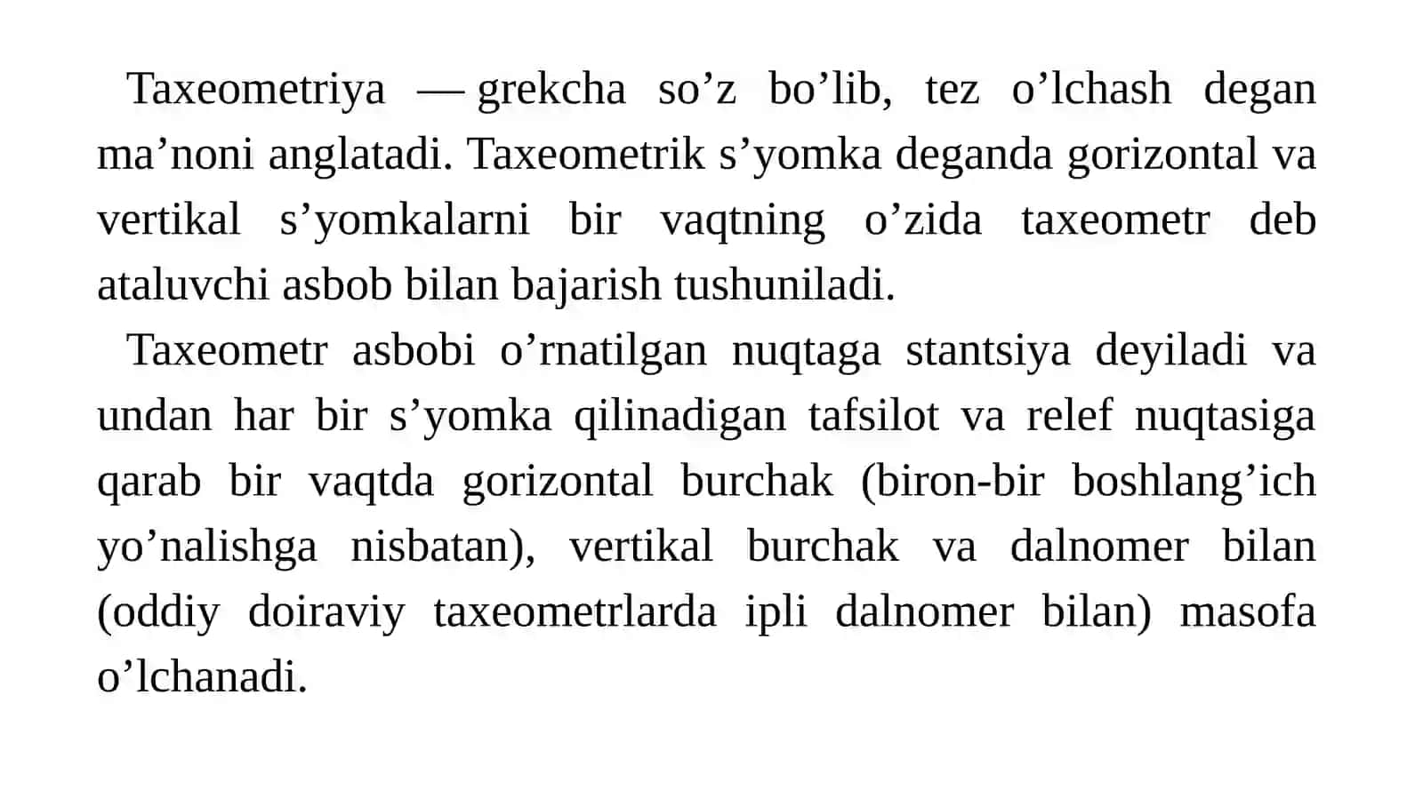11- Taxeometrik s’yomka va uning mohiyati 4
