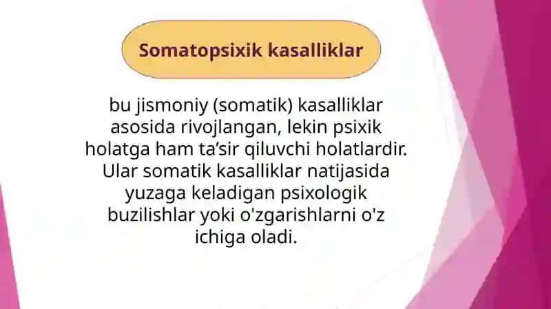 SOMATAPSIXIK KASALLIKLARDA BEMOR PSIXOLOGIYASI 4