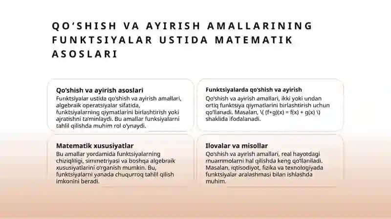 Funktsiyalar ustida arifmetik amallar 4