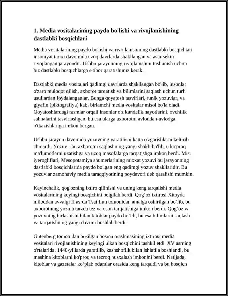 MEDIA VOSITALARINI RIVOJLANTIRISH TARIXI 4