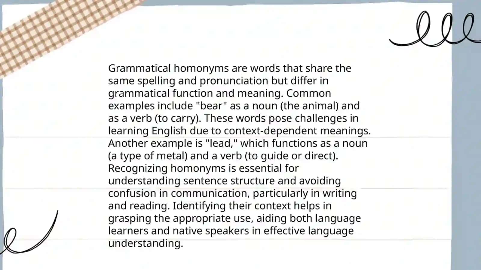 Classification of homonymy 4