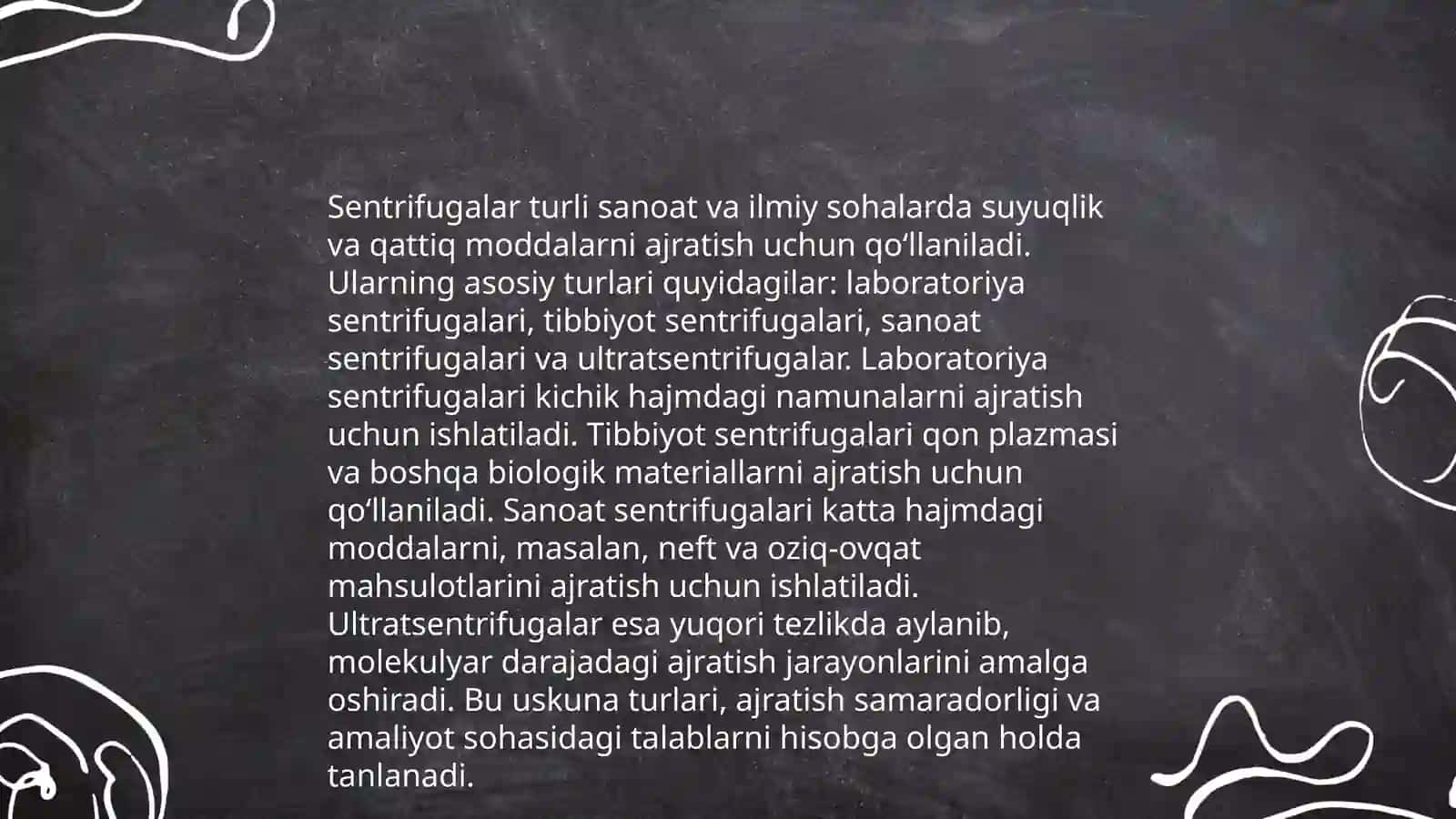 Sentrifugalar turlari ish prinsipi 4