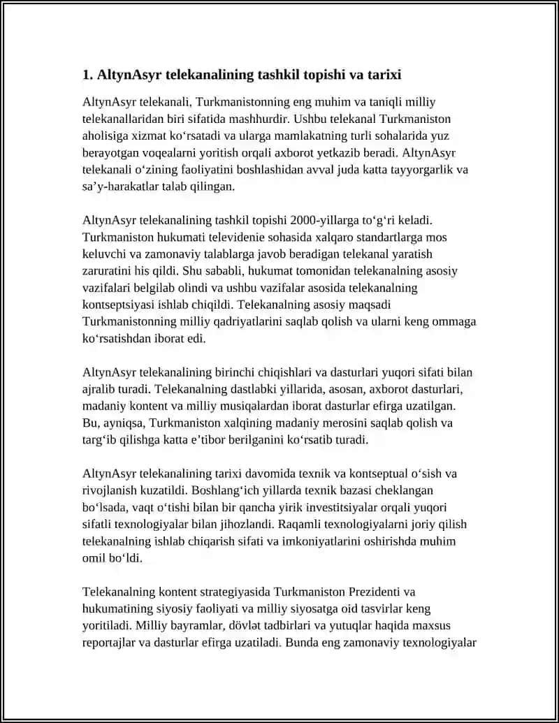 AltynAsyr Telekanali 4