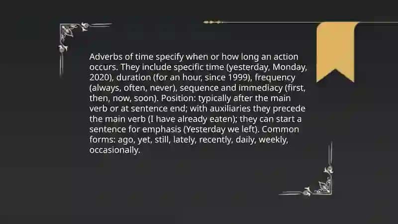 The classification of adverbs 4